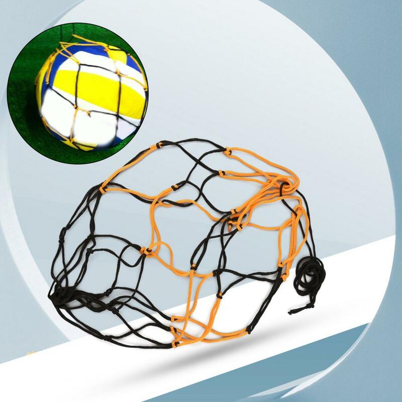 Tas Jaring Bola Sepak Bola Tas Penyimpanan Sepak Bola Tenun Nilon Tas Jaring Bola Tunggal untuk Olahraga Luar Ruangan Bola Basket Bola Voli