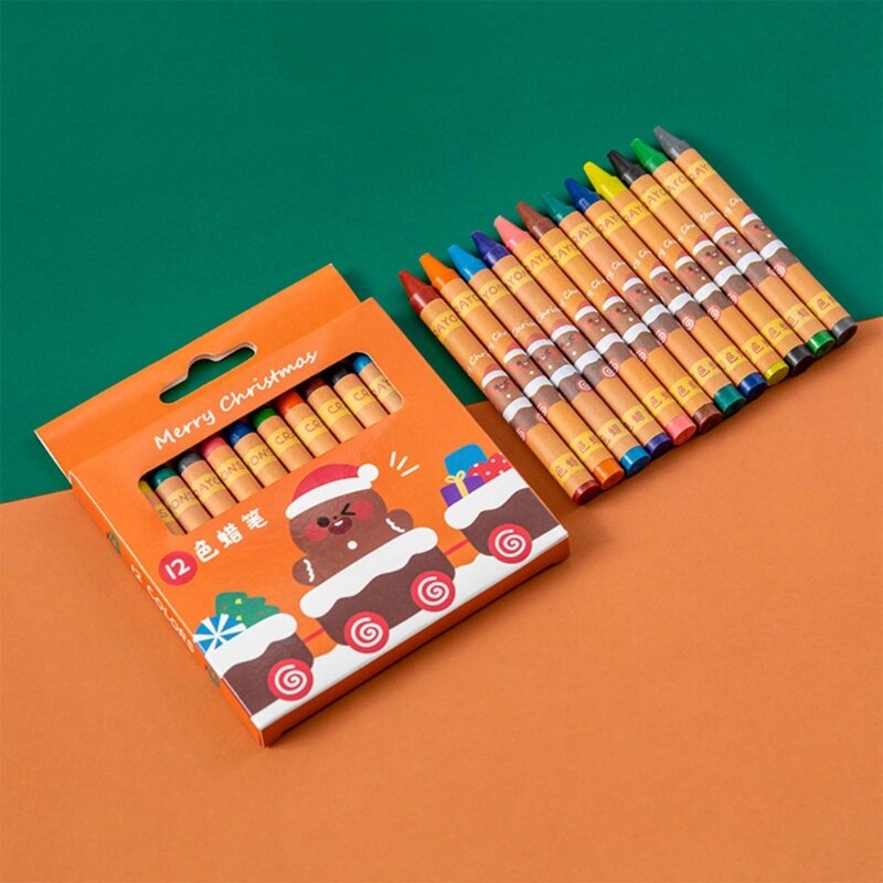 Y1UB เด็ก Finger Crayon ปากกาล้างทำความสะอาดได้ 8/12 Bright สีบ้านอนุบาล วาดสำหรับเด็ก Art Drawing