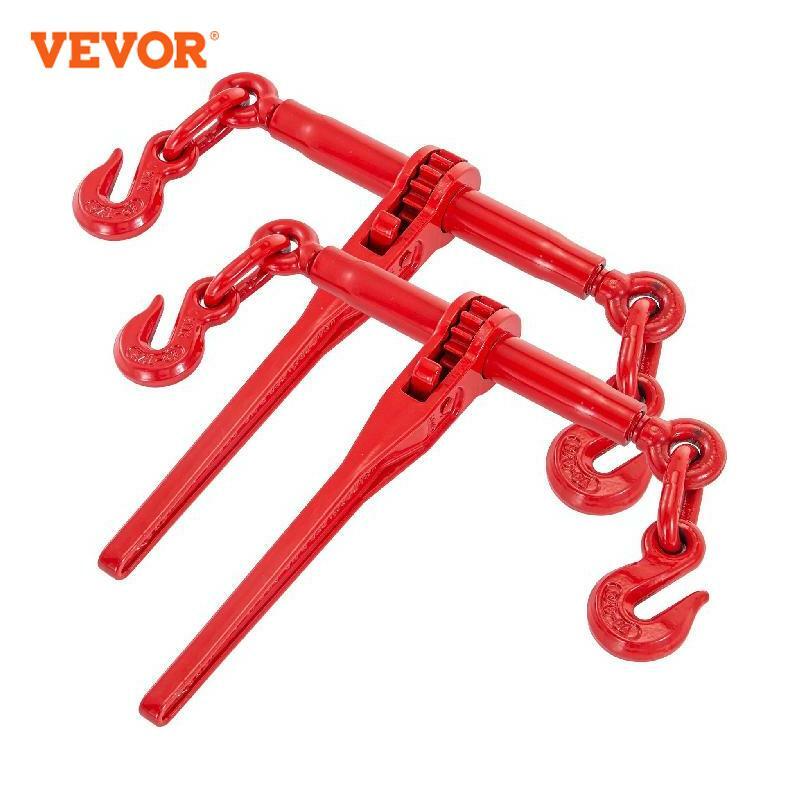 VEVOR Chain Binder Kit Ratchet Load Binder 5/16-3/8 Inch with Chain 6600 LBS Capacity Adjustable Length for Tie Down Hauling Tow