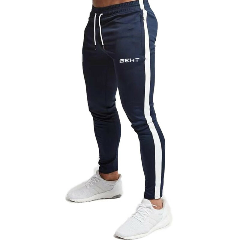 2021 модные мужские Штаны для спортзала, джоггеры, повседневные длинные брюки для фитнеса, мужские облегающие тренировочные брюки, спортивный костюм для бега, хлопковые брюки