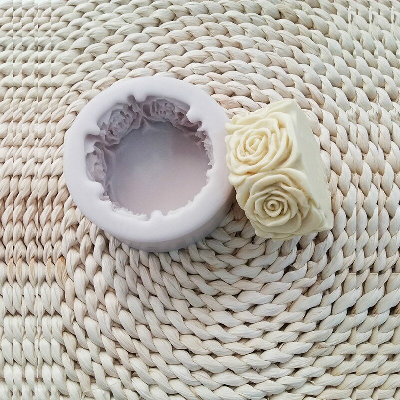Okrągła róża silikonowa foremka z kremówki narzędzie do dekoracji ciast cukierki Pudding deserowy czekoladowe akcesoria dekoracyjne narzędzie do pieczenie w kuchni
