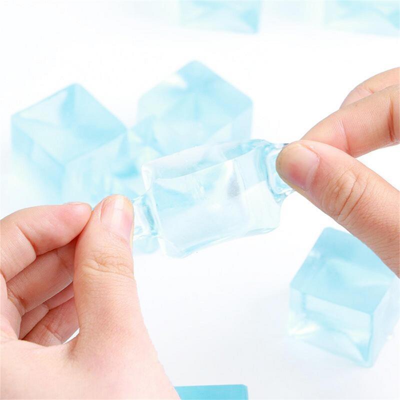 New Fidget Toy Mini Toys Mochi Ice Block Stress Ball Toy Transparent Cube Cat Paw Fish Stress Relief Squeeze Toy