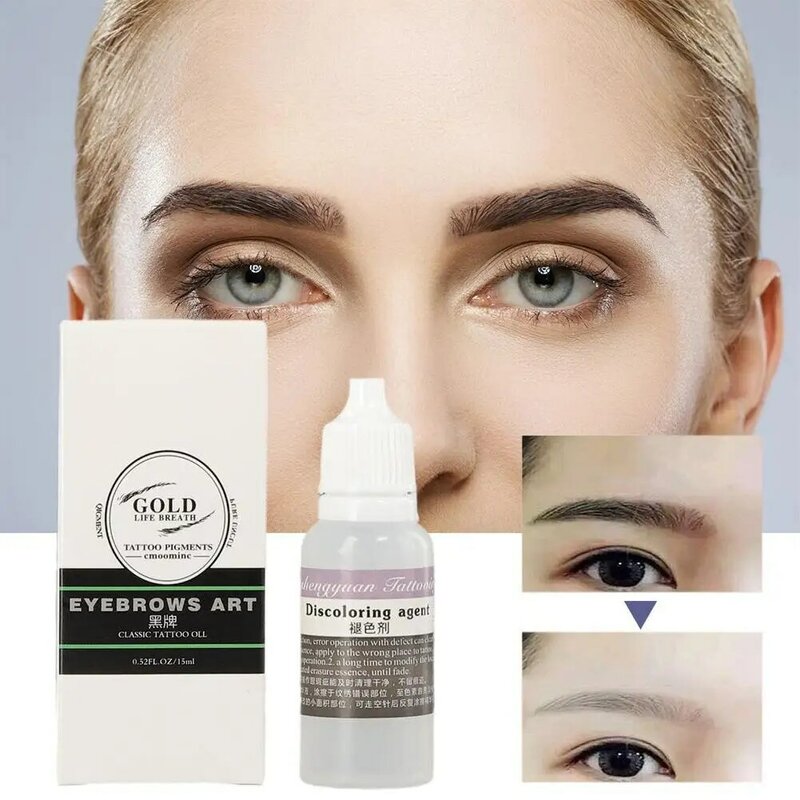 15ML Plant-Based Microblading Semi-Permanent Tattoo Correction Fixing and Rapid Coloring Agent for Fixed Eyebrow Lips Eyeli L0M7