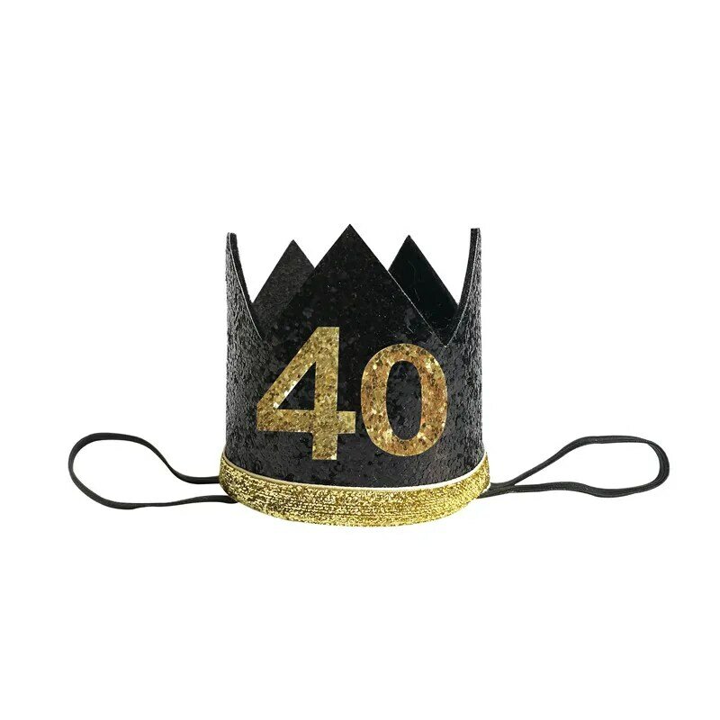 Pancarta de cumpleaños de 40 años, adornos en espiral para cupcakes, globos de números, accesorios para fotomatón, remolinos, suministros para fiestas de cumpleaños de adultos