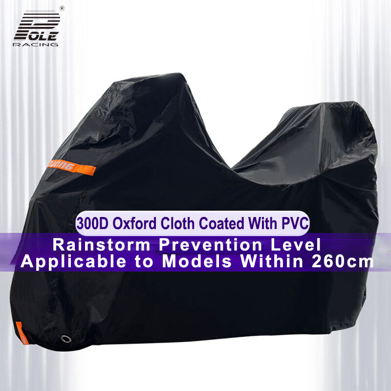 POLE Motorcycle Cover Multifunction Outdoor Waterproof 300D Thick Oxford Motorbike Rain Cover Dustproof UV Protective Car Cover