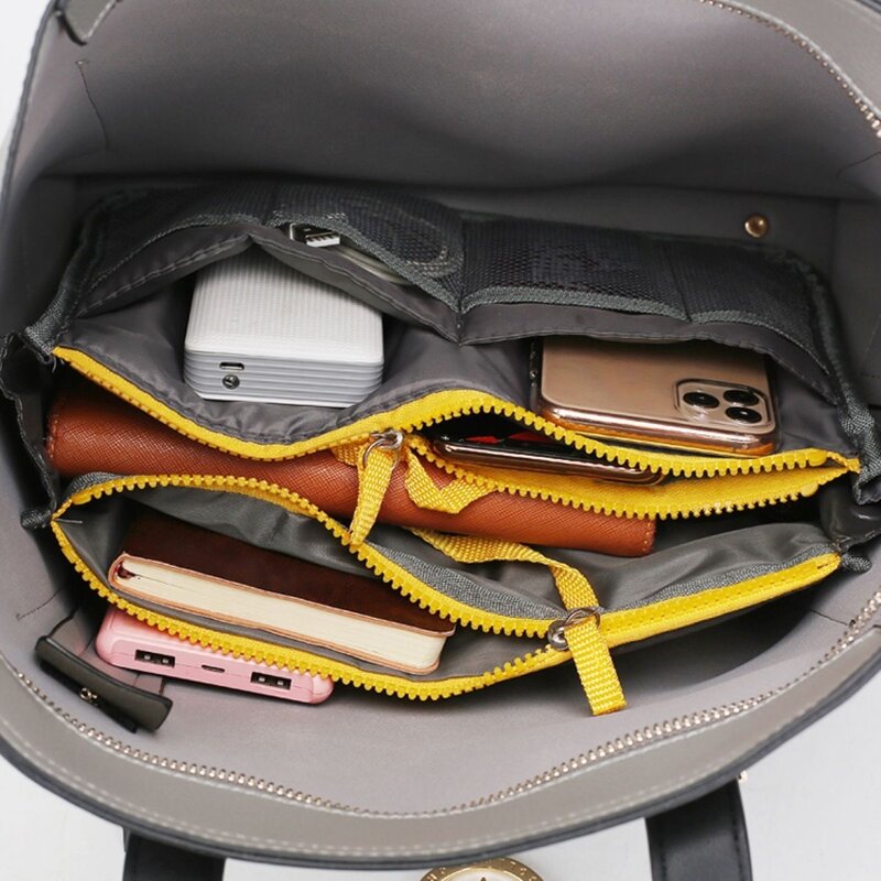 إدراج حقيبة منظم على ظهره السفر بطانة محفظة مستحضرات التجميل ماكياج حقيبة يد حقيبة الملحقات اللوازم