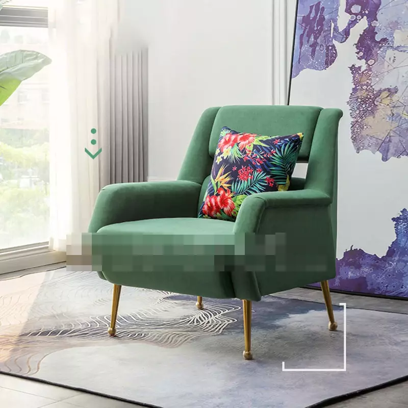 Meiju Light Luxury Postmodern Single Small Sofa Designer Model Room Modern New Casual Fabric Sofa Chair