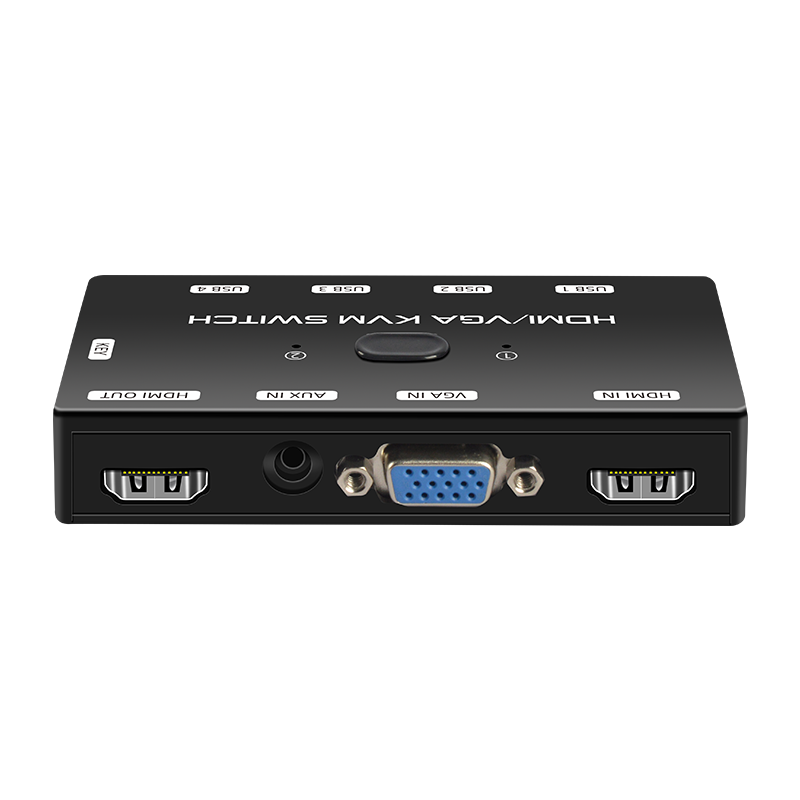 KVM Switch híbrido HDMI VGA combinación Sharer Laptop Video Recorder compartir un conjunto de teclado Mouse Monitor impresora 2 en 1 Out