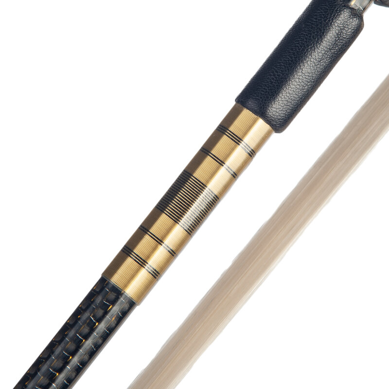 Master 4/4 Cello Bow Carbon Fiber Bow Golden Silk Braided Carbon Fiber CellStick Round Stick AAA Grade Horsehair Fast Response