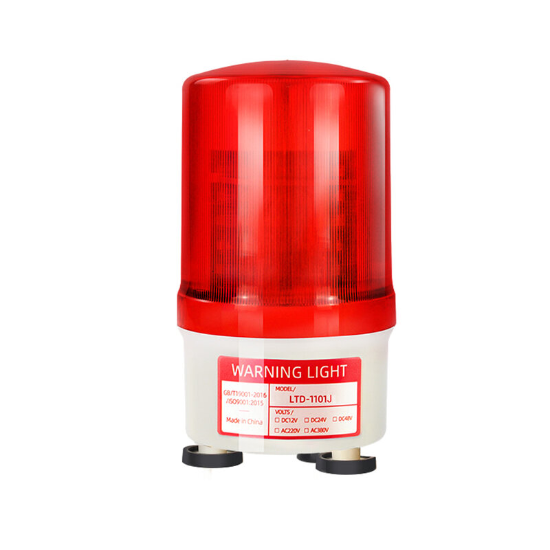 Luz estroboscópica de señal de baliza de advertencia roja giratoria, amarilla, verde y azul, lámpara de alarma de sonido Industrial con sirena de seguridad de 90dB