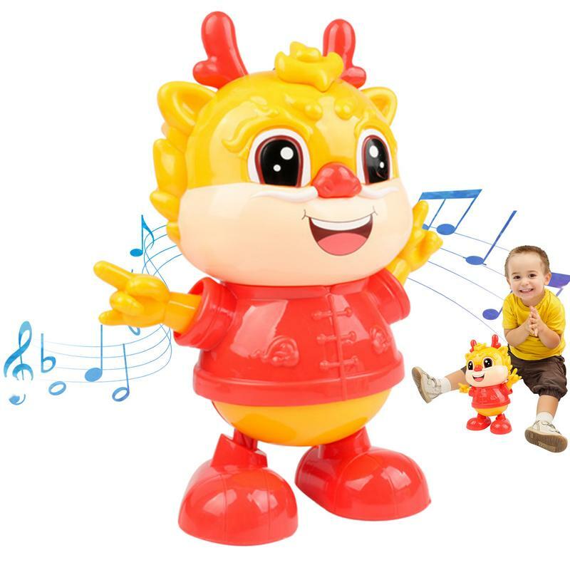 Giocattolo elettrico per bambini Cartoon Dancing Electric Dragon Music Toy Dragon a tema danza elettrica e giocattolo musicale per bambini piccoli Bo