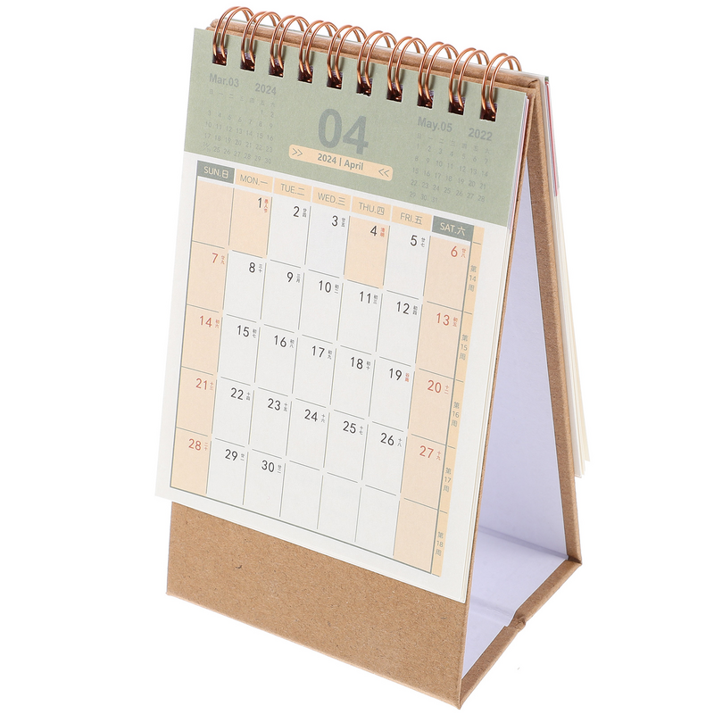 Schreibtisch Kalender Schreibtisch Kalender Ornament Stand Up Flip Kalender Dekor Desktop-Kalender