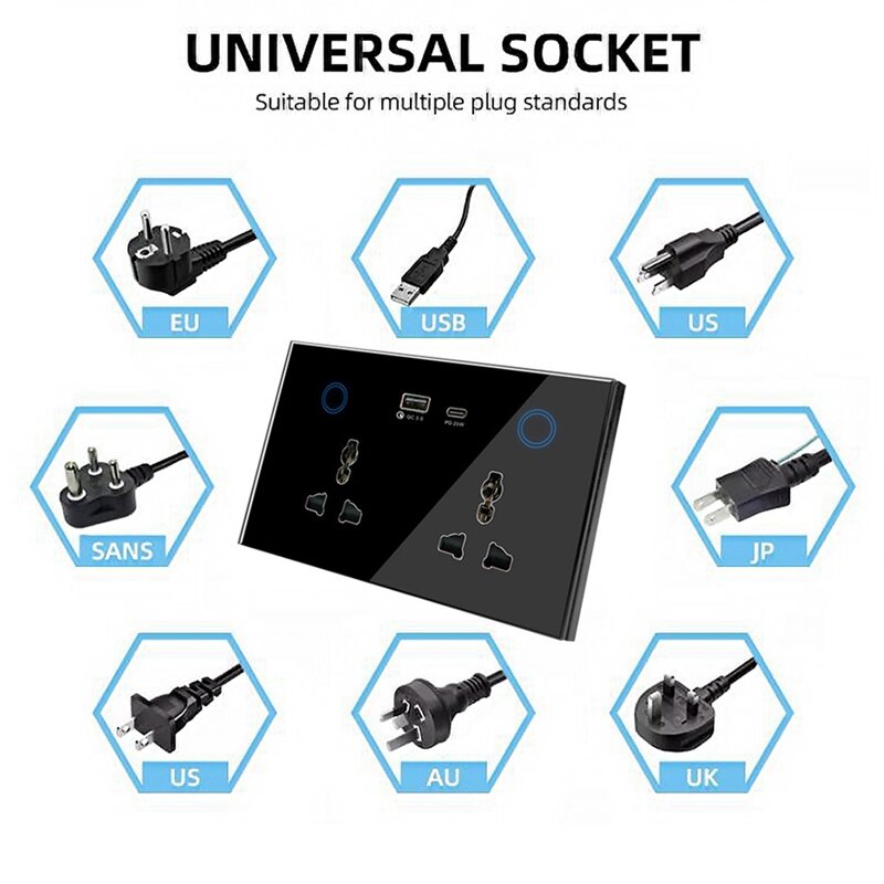 Tuya Wifi Muur Smart Socket Voice Timing Elektriciteitsmeting 147Smartsocket Afstandsbediening Ons En Eu Universal