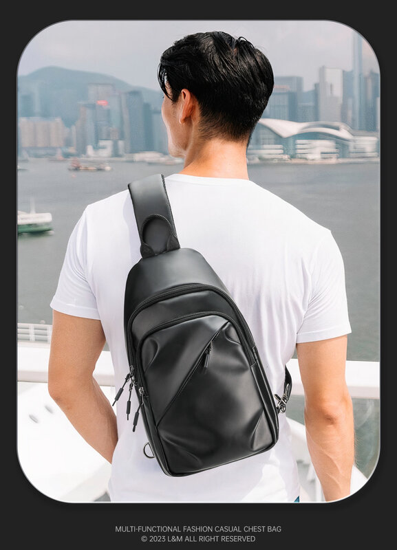حقيبة صدر متعددة الوظائف للذكور ، حقائب بحبال متقاطعة مع الجسم ، حقيبة سفر مقاومة للماء ، حقيبة ساعي البريد ، جديدة ،