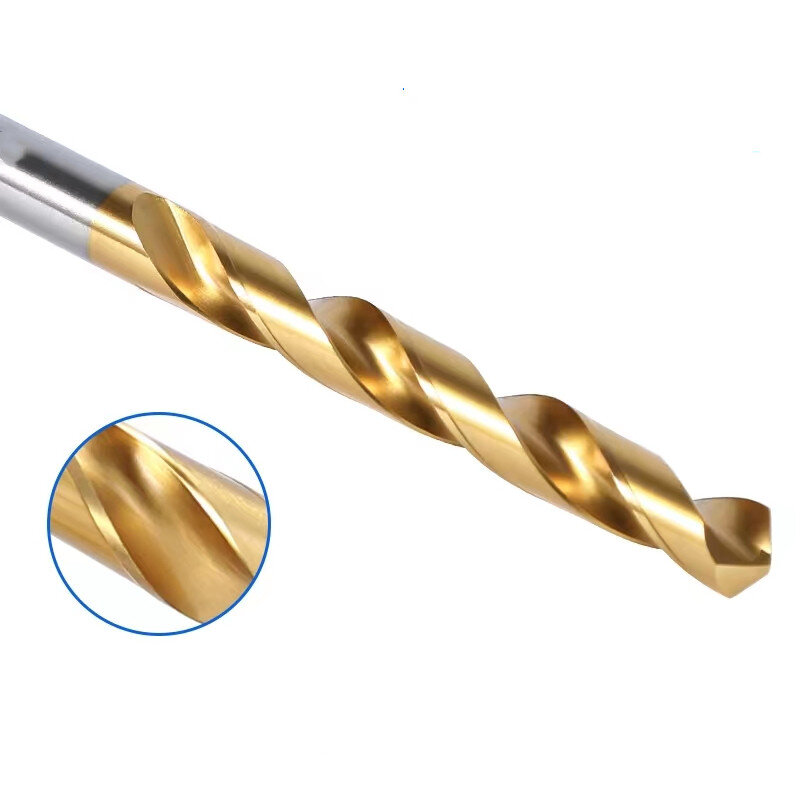 1PCS 13.5mm-16mm High Speed Steel Titanium Coated Straight Shank Twist Drill Bits For Metal ( 13.5mm/14mm/14.5mm/15mm/16mm)