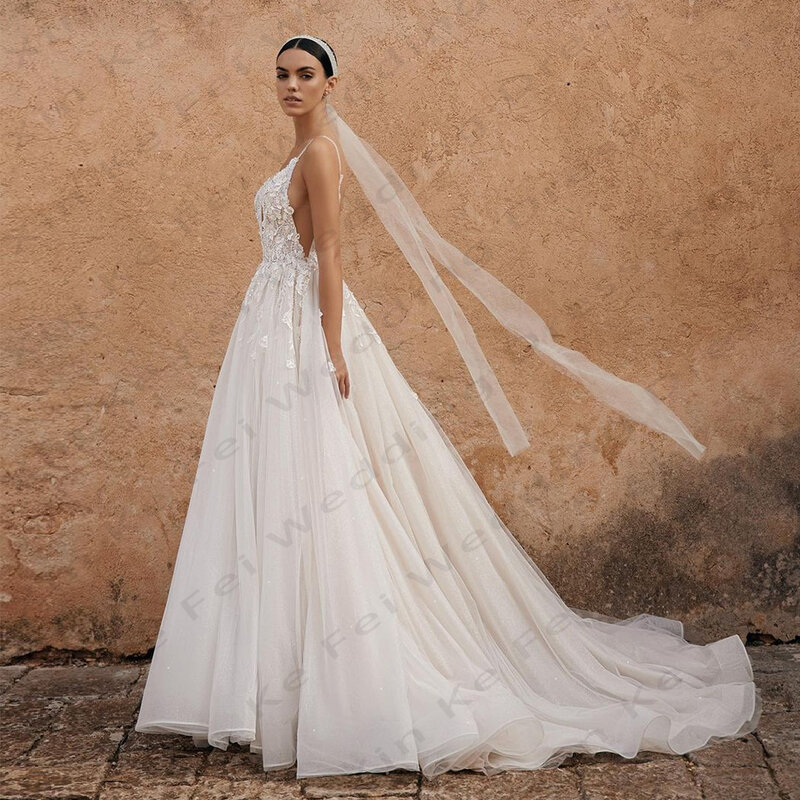 Женское свадебное платье It's yiiya, белое кружевное платье трапециевидной формы на лето 2024