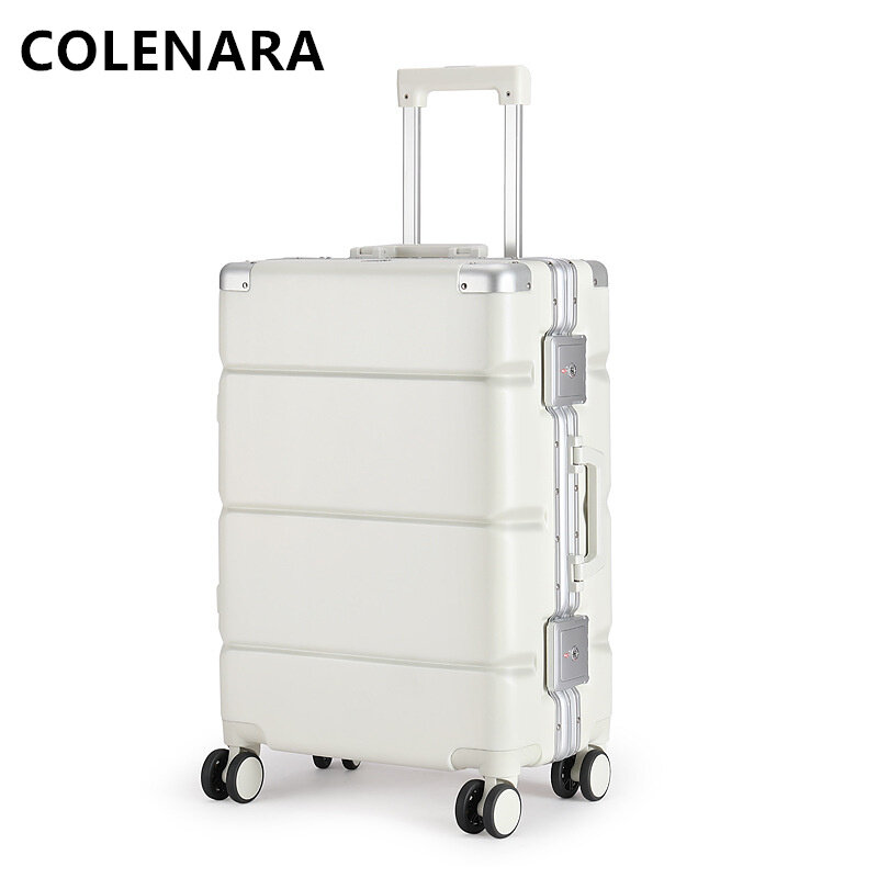 COLENARA-maleta rodante con marco de aluminio, Maleta Universal con ruedas de gran capacidad, equipaje de 20, 22, 24, 26 y 28 pulgadas