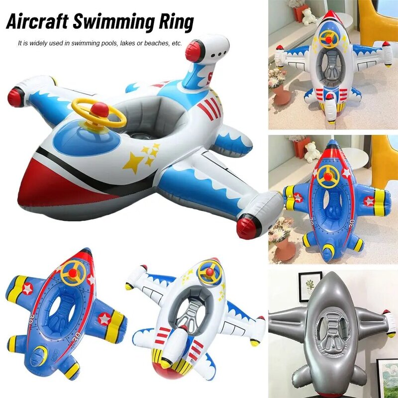 Avião inflável avião anel de natação crianças água jogar jogos assento flutuador barco segurança praia brinquedo verão piscina assento inflável