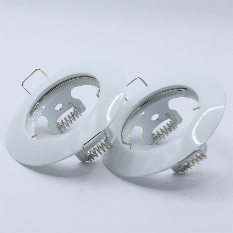 Round Led Ceiling Spotlight Recessed Downlight Gu10 Cut Out 55mm Fix Curved Fitting Fixture