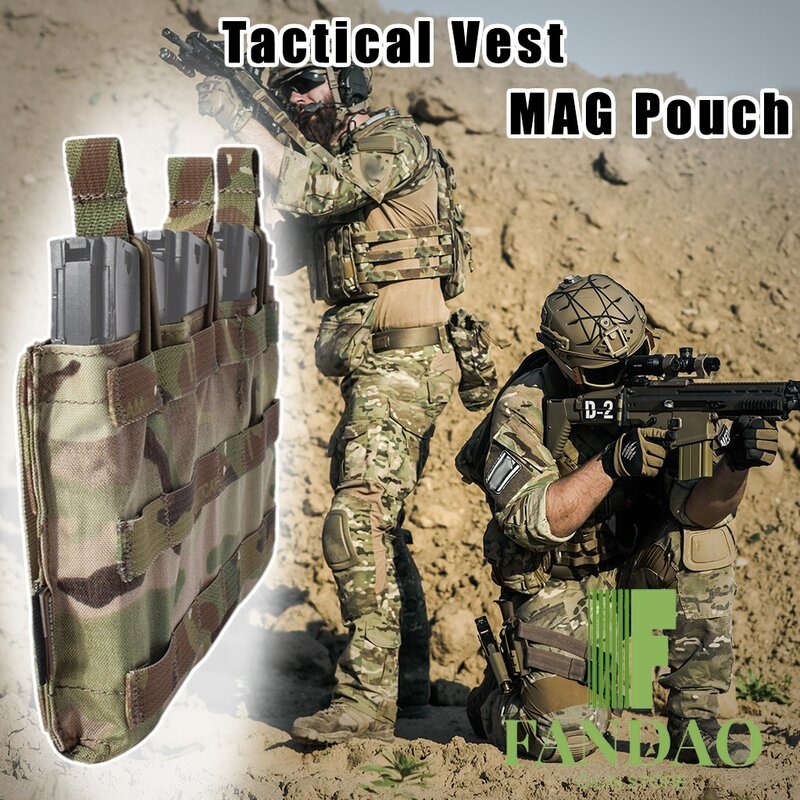 5.56mm Tactical Molle Mag Pouches, Adjustable Shooting Hunting Waist Pouch AK AR M4 AR15 Single Magazine Pouches