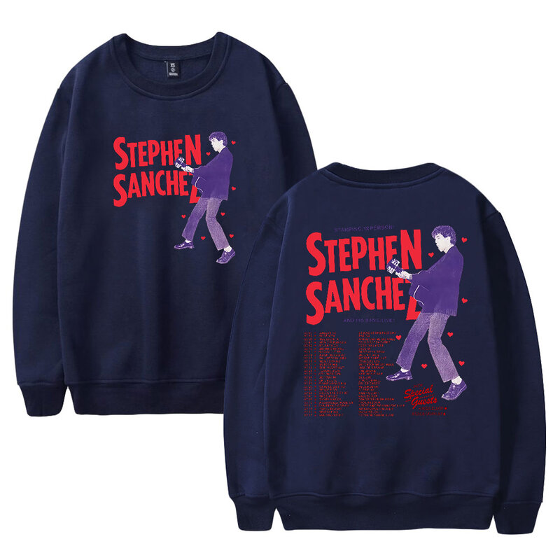 Stephen Sanchez Merch 2024 Tour Sweatshirt Rundhals ausschnitt Langarm Streetwear Frauen Männer Mode Kleidung