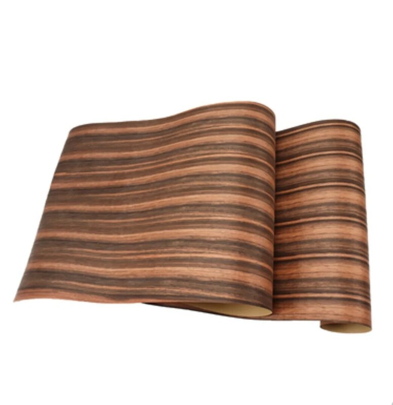 L:2.5meters Width:580mm T:0.25mm Natural Ebony Splicing Wood Veneer Kraft Paper Process Wood Veneer Sheets Near Me