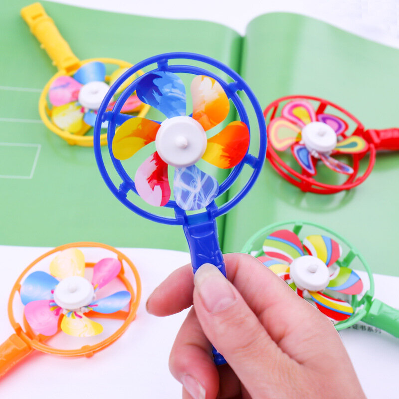 1 pz creativo colorato fischietto piccolo girandola giocattoli classico plastica fischietto girandola bambini festa di compleanno regali per le ragazze