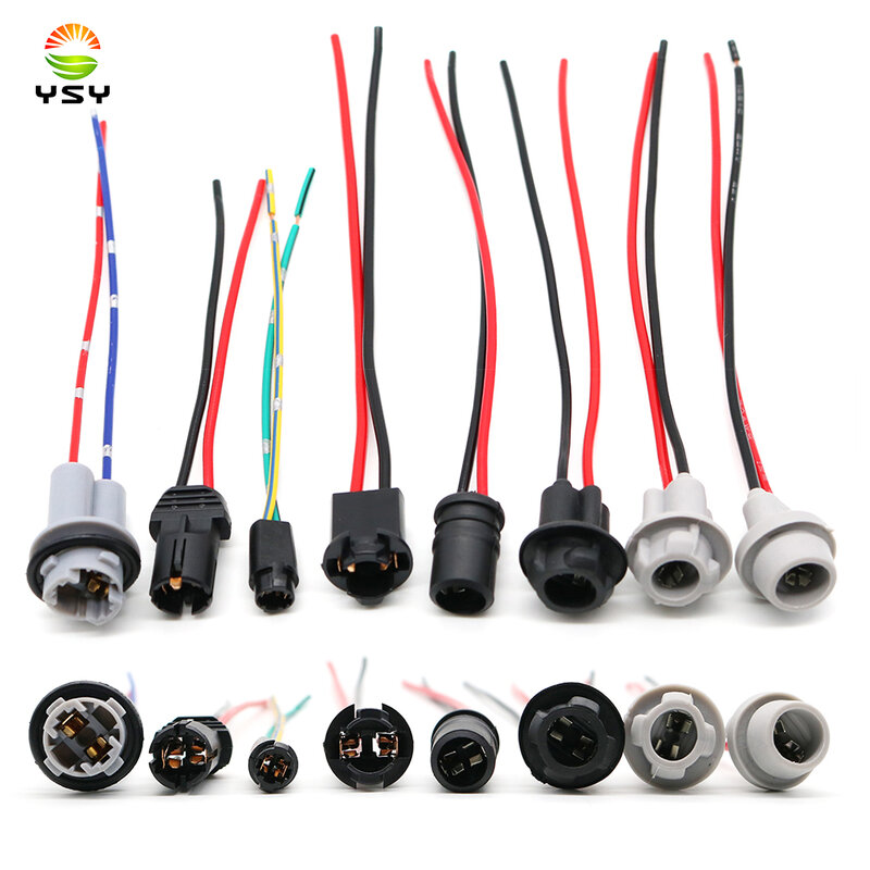 Soft Bulb Holder Adaptadores Cabo, LED Bulb Conector Soquete, Wedge Base, Light Plug Extensão, Cablagem, T10, W5W, T5, T15, 1Pc