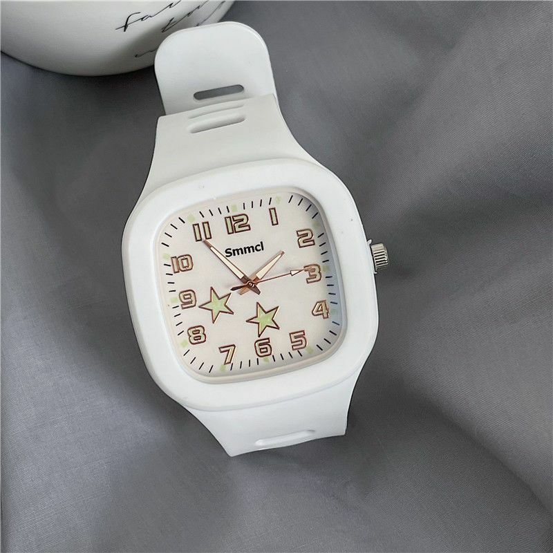 New Launched Simple Student Hand Large Dial Waterproof Luminous Electronic Watch Casual Silicone Strap Boys and Girls Clock