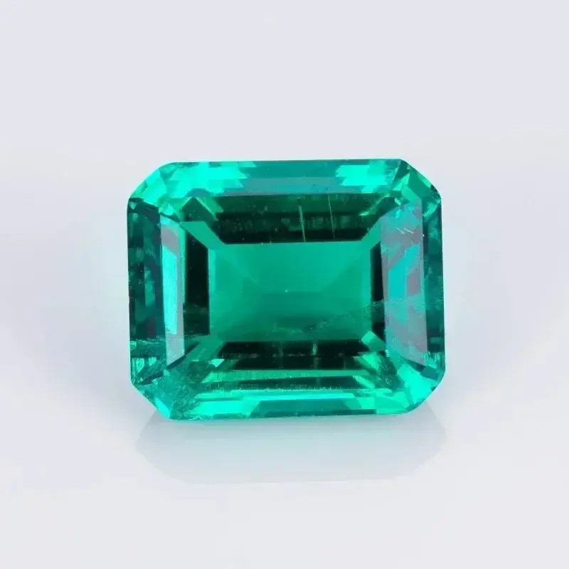 Lab Grown Green Color Columbia Emerald Gemstone Charms Beads Gemstones for Diy Jewelry Making Selectable AGL Certificate