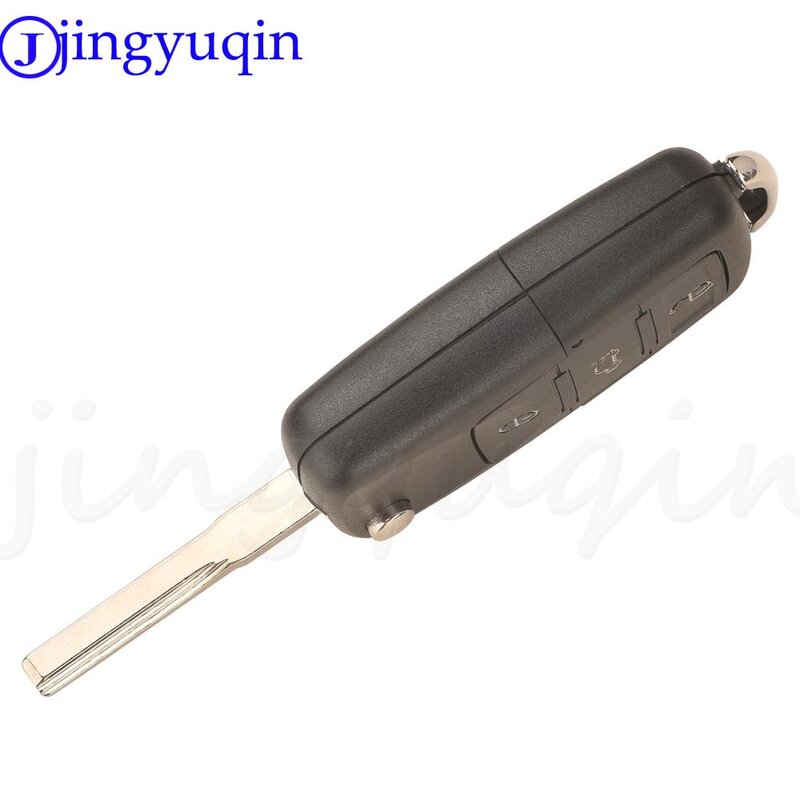 Jingyuqin 3 pulsanti modificato Flip Remote Car Key Shell Case per VW CRAFTER 2006-2011 HU64 Blade muslimah Key Cover sostituzione