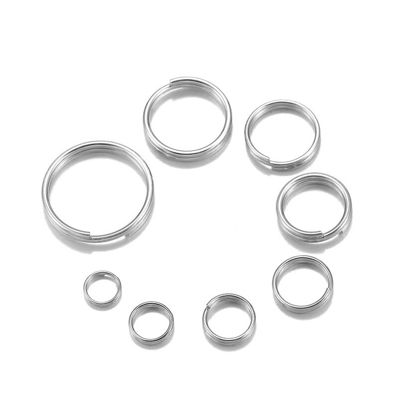 Open Jump Rings para Fazer Jóias DIY, Double Loops, Split Rings, Conectores, Achados Acessórios Suprimentos, 4-20mm, 50-200 PCs/Saco