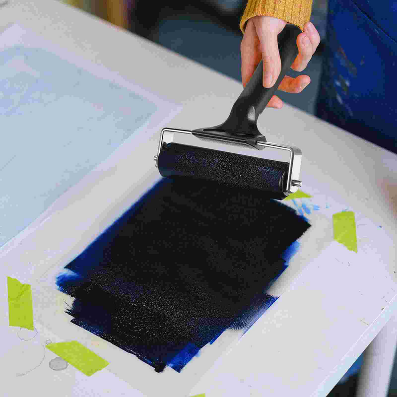 3 buah alat cetak Roller Brayer untuk tinta alat lukisan minyak kerajinan karet rol gambar Berlian