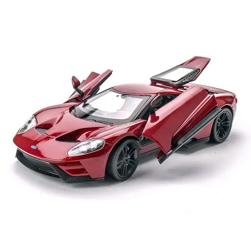 WELLY 1:24 2017 Ford GT mobil mainan logam Aloi simulasi mobil mainan anak-anak koleksi hadiah mainan Model hadiah B122
