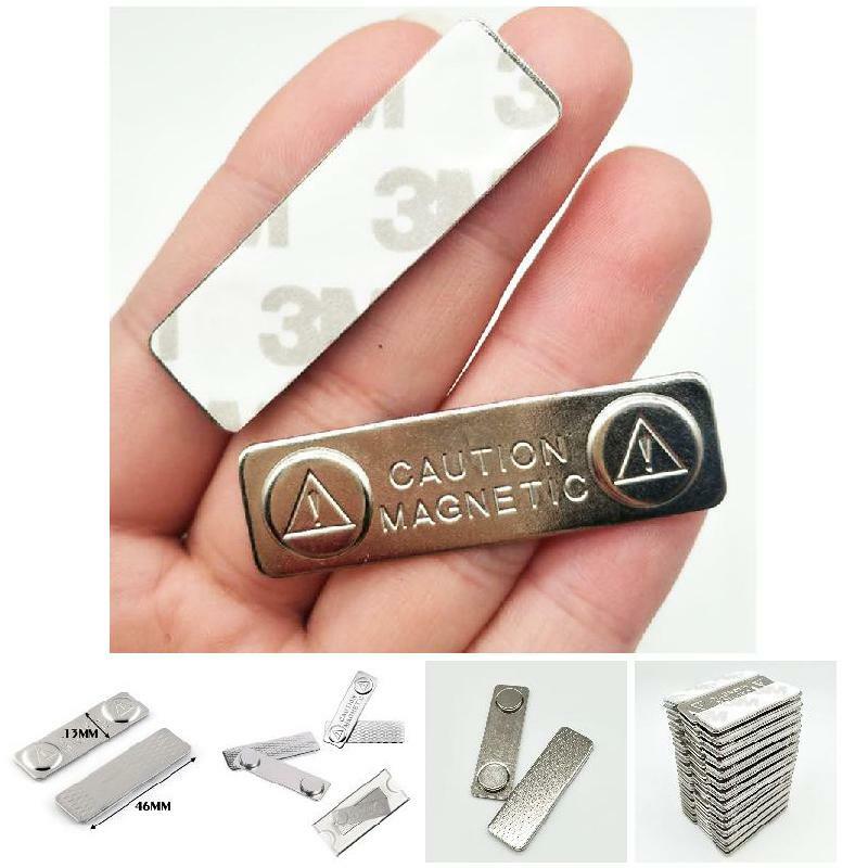 10pcs Strong Magnetic Name Tags Badge Metal Fastener ID Card Durable Attachment Holder
