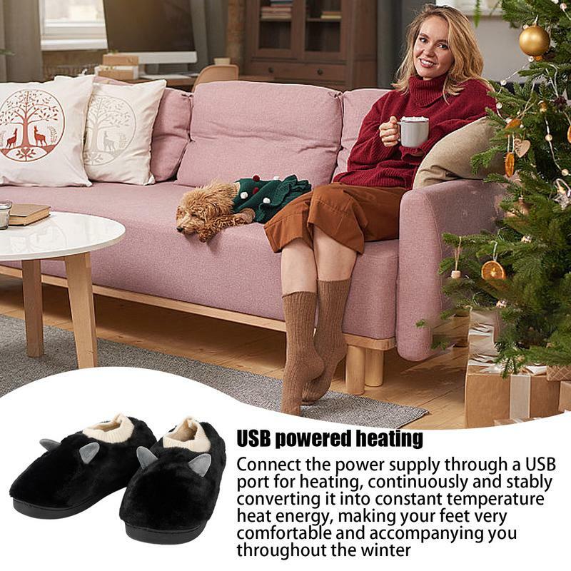 USB النعال الكهربائية ساخنة للرجال والنساء ، دفئا القدم ، والأحذية الدافئة ، التمهيد النعال الشتاء ، هدية عيد الميلاد