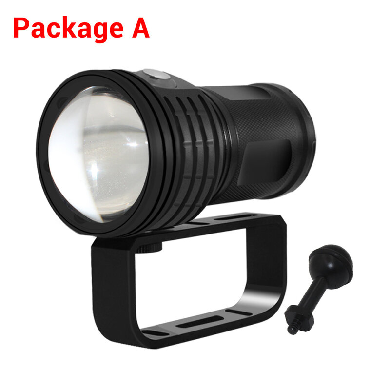 Tactical LED Diving Flashlight 10800Lumens Powerful LED Photography Video light Waterproof Underwater 100M Dive Torch Lamp