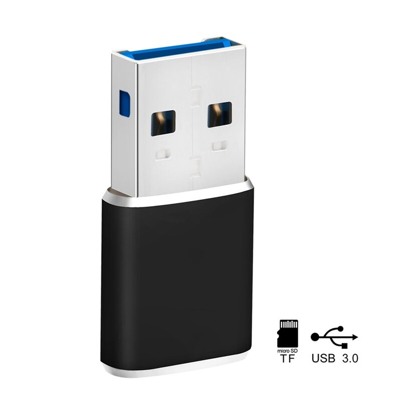 Adaptador de aluminio Mini USB 3.0 adaptador de lector de tarjeta de memoria para tarjeta micro-sd/lector de tarjetas TF, Pc, ordenador portátil