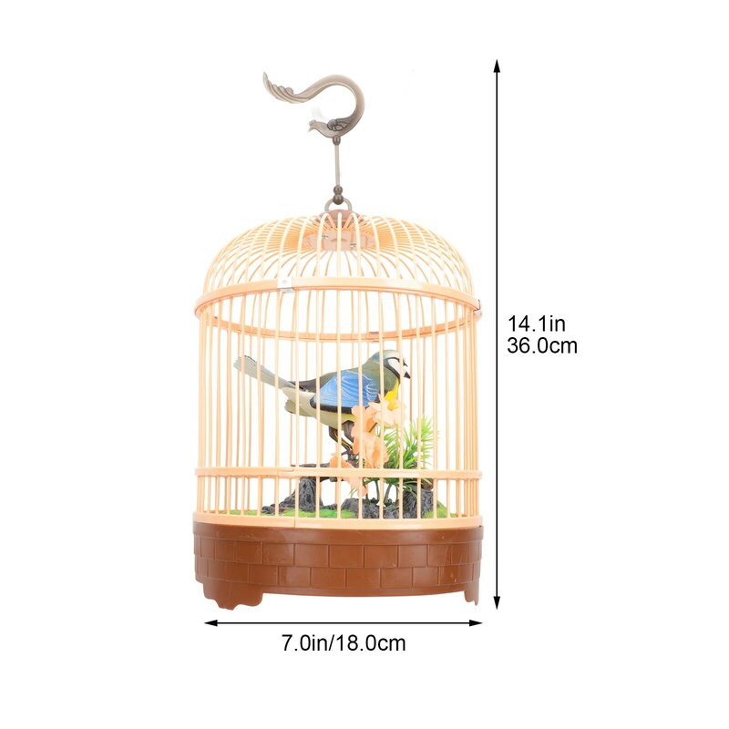 Toy For Kids Fake Bird Cage Unique Singing Simulation Plastic Acoustic Interactive Small Toys