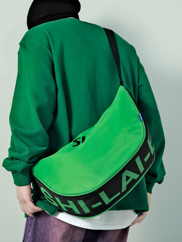 Сумка через плечо для мужчин и женщин, модная брендовая Повседневная кросс-боди спортивная вместительная дамская сумочка Пельменей