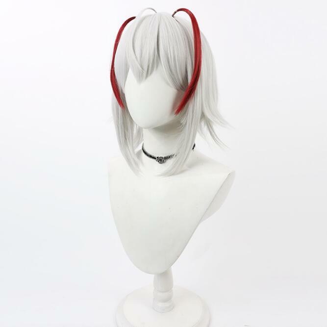 Cosplay Wig Fiber synthetic wig Game Arknights Cosplay Wig silver white short hair
