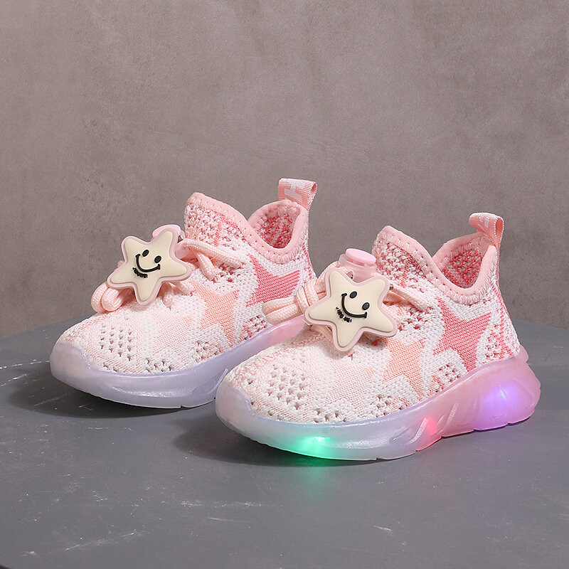 Spring Summer Baby Girl Shoes 2024 Toddler Boys Fly-woven Single Mesh Breathable Sneakers Children Light Running Shoes Sandals