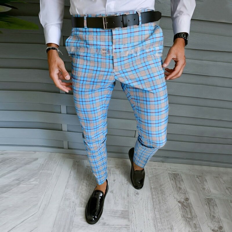 FJRetro-Pantalon long droit pour homme, streetwear décontracté à la mode, imprimé motif, printemps et automne