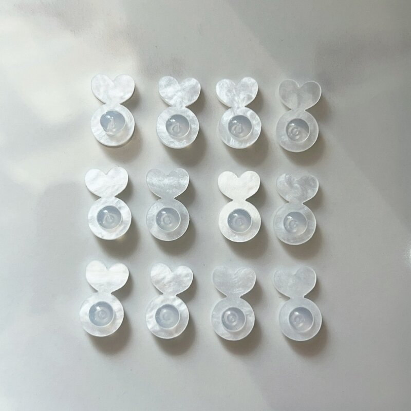 مجموعة مكونة من 6 قطع من مشابك الأقراط البيضاء سهلة الاستخدام تدعم XXFB