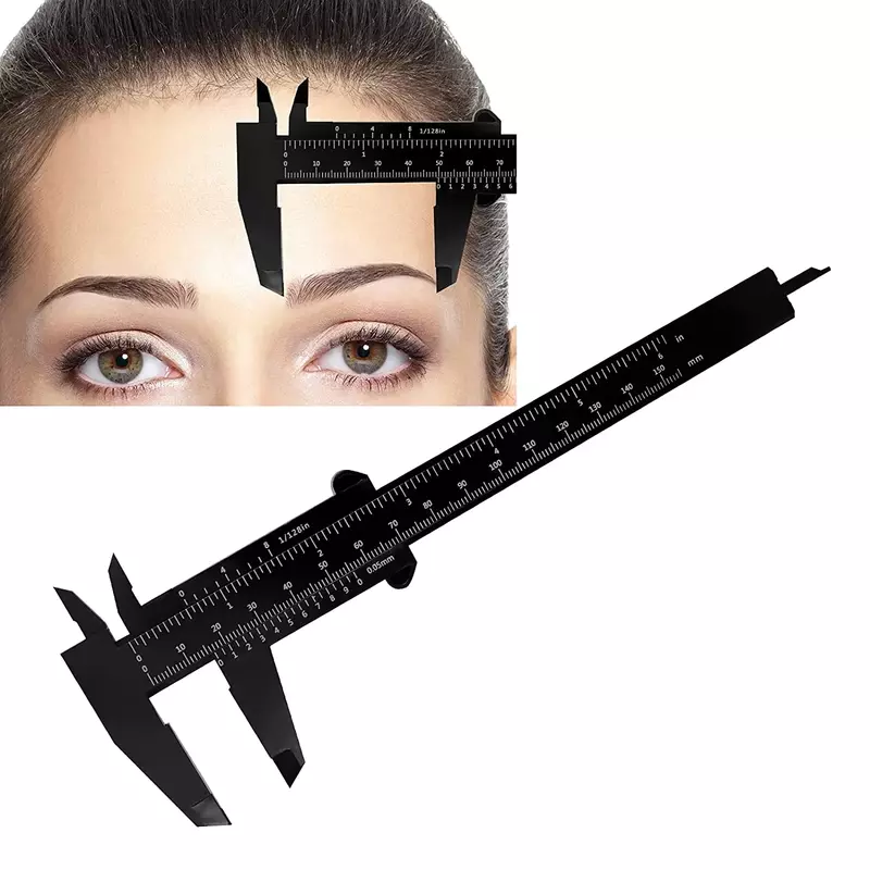 Tragbare 150MM Kunststoff Augenbraue Mess Messschieber Tattoo Sattel Lineal Kunststoff Permanent Make-Up Messung Werkzeuge