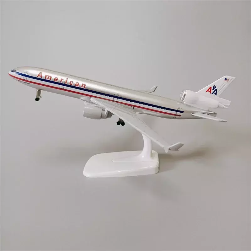 American AA Airlines MD-11 Avião Modelo, Avião, Alloy Metal, Diecast Aircraft Brinquedos, Aeronaves EUA, 20cm