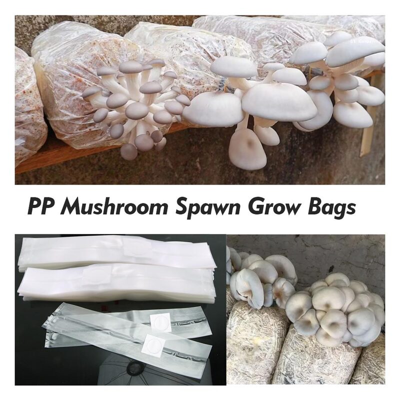 Penyaring jamur 0.2um, kantong penumbuh jamur, suhu tinggi, pra segel, tas penanaman transparan PP, wadah budidaya substrat Pertanian Taman