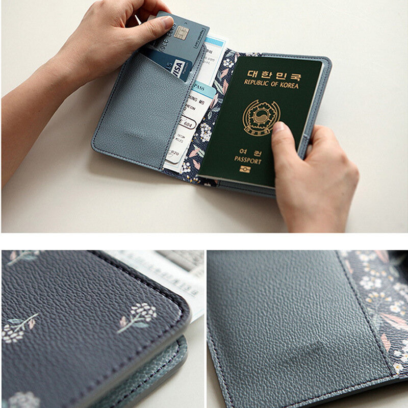Copertina del passaporto dei cartoni animati Cute Travel PU Leather porta passaporto Protector Organizer documento carte d'identità di credito aziendale portafogli borse