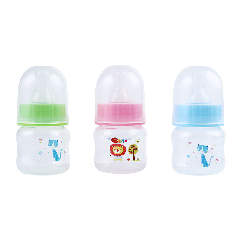 Mini biberon 50ML per neonato sicuro neonato bambini allattamento alimentatore succo di frutta bottiglie di latte forniture per neonati