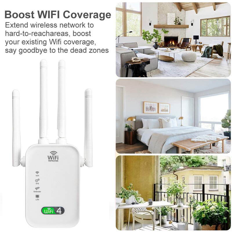 Creacube 300M WiFi Repeater WiFi Ethernet Extender Wireless WiFi Booster Wi Fi Amplifier Wi Fi Signal Repeater Wi-Fi Router